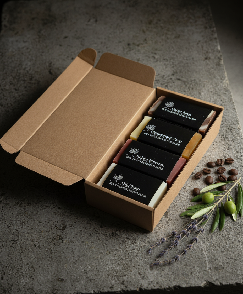 Artistieke compositie op natuursteen