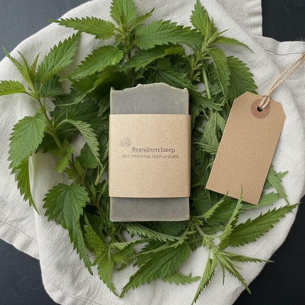 Brandnetelzeep flat lay