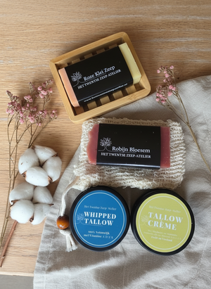 Rustieke flat lay met natuurlijke producten