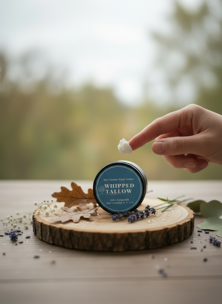 Whipped Tallow op hout