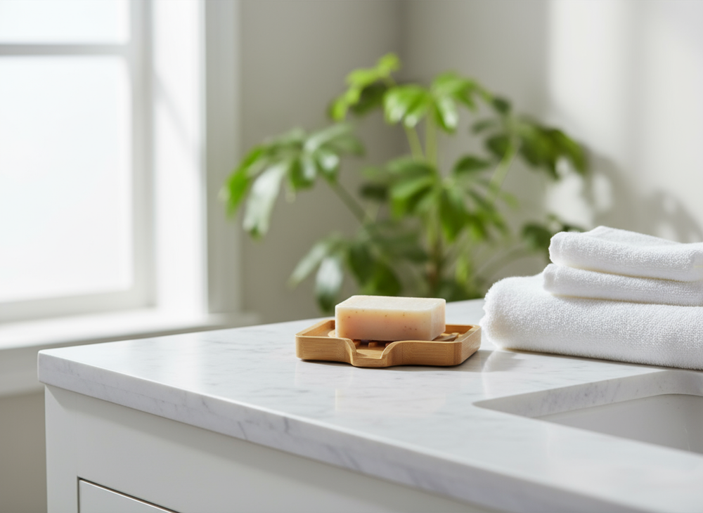 Seifenschale, Holz – Naturoptik
